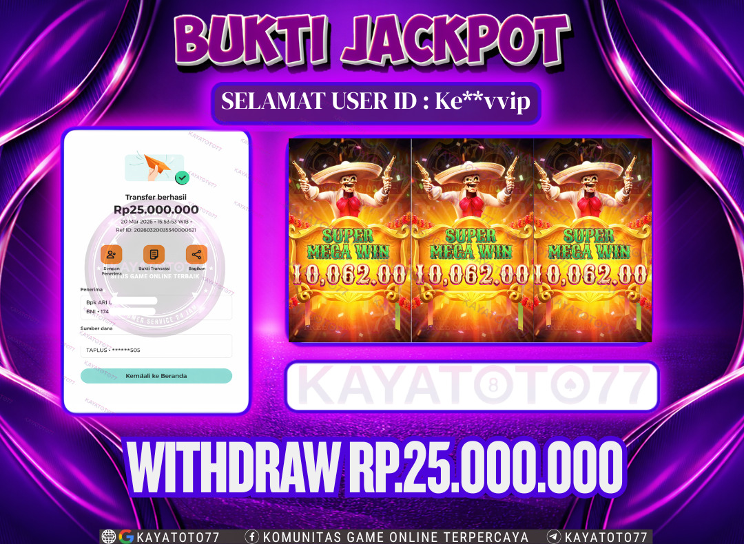 KAYATOTO77 - Bukti Jackpot Besar Di KAYATOTO77 Dalam Permainan PG SOFT  - WILD BANDITO