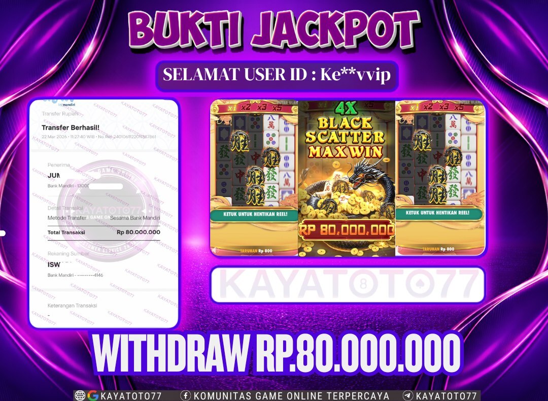KAYATOTO77 - Bukti Jackpot Besar Di KAYATOTO77 Dalam Permainan PRAGMATIC PLAY  - MAHJONG WINS 3 BLACK SCATTER